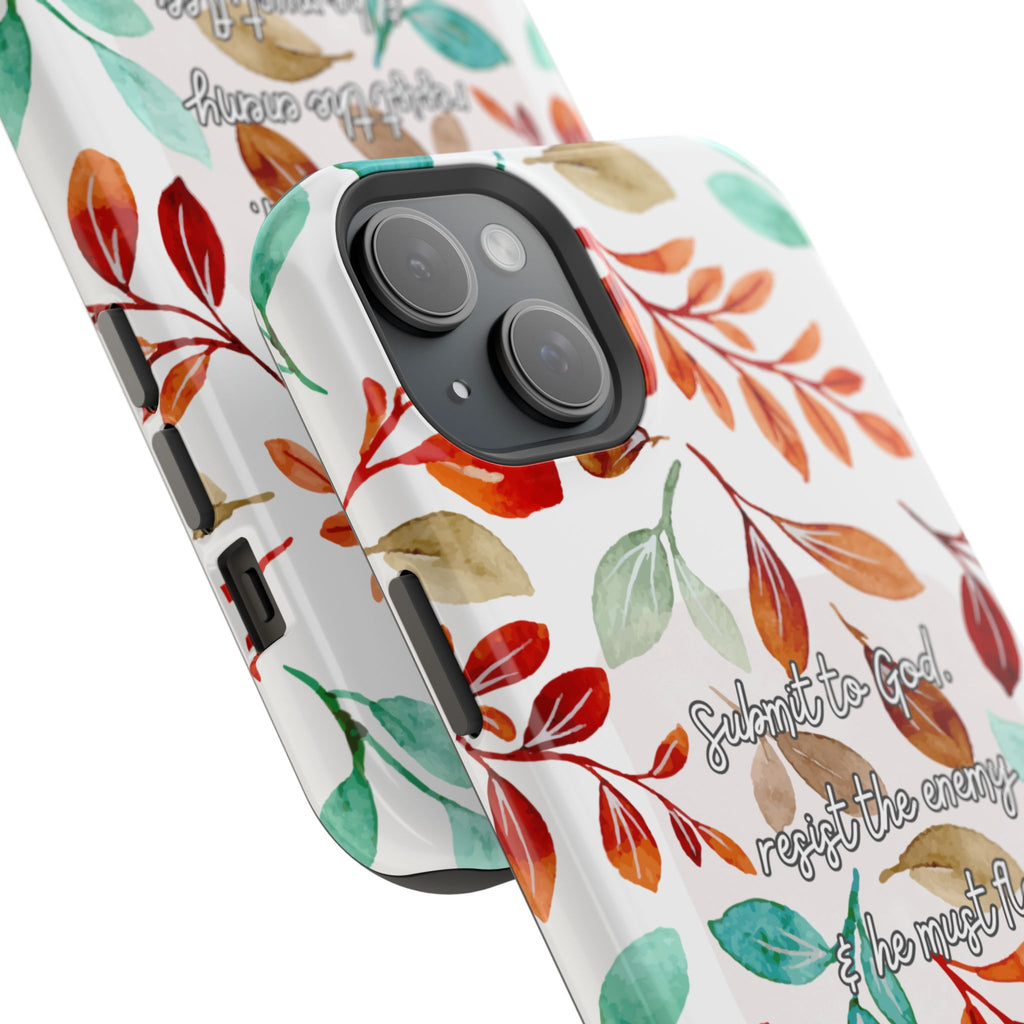 Submit to God Fall floral phone case