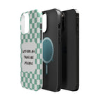 'With God' Checkered Phone Case