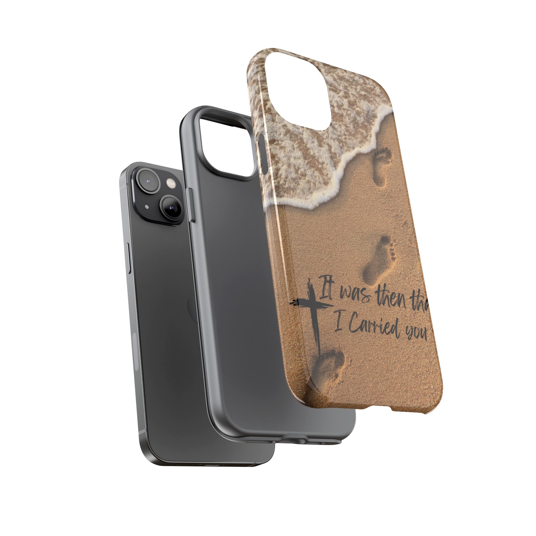 Footprints in the sand phone case