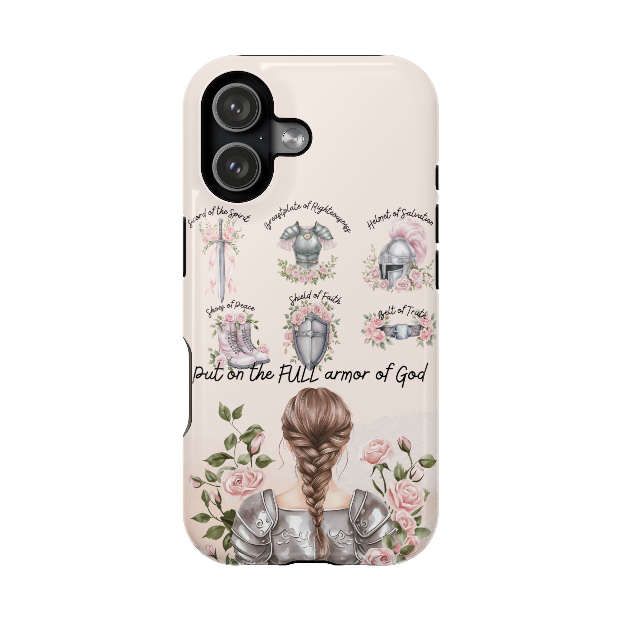 Armor of God (brown hair) phone case