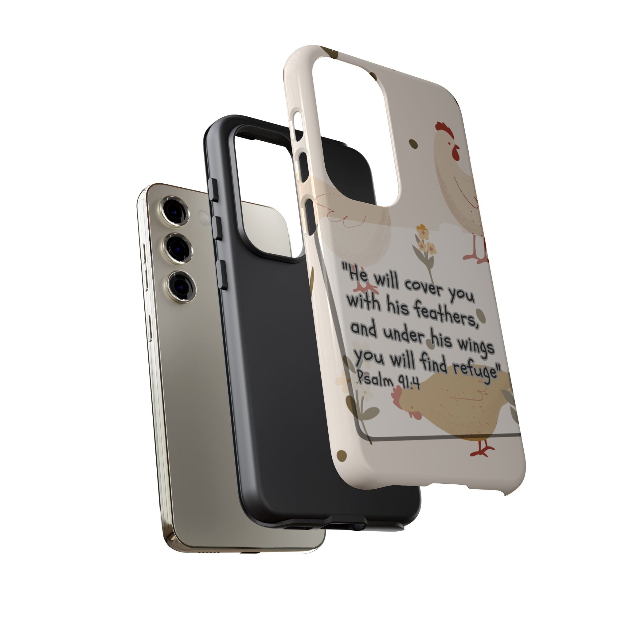 Psalm 91:4 Chicken Phone Case