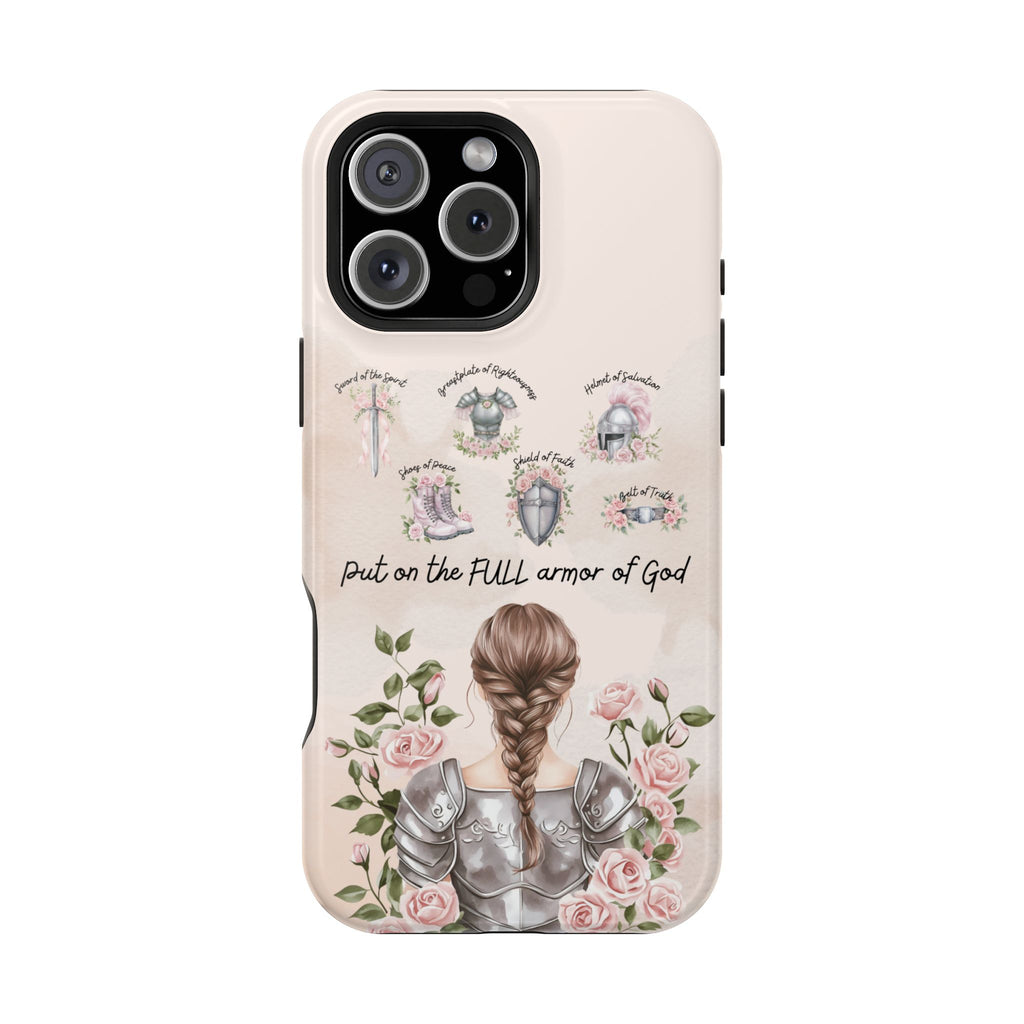 Armor of God (brown hair) phone case