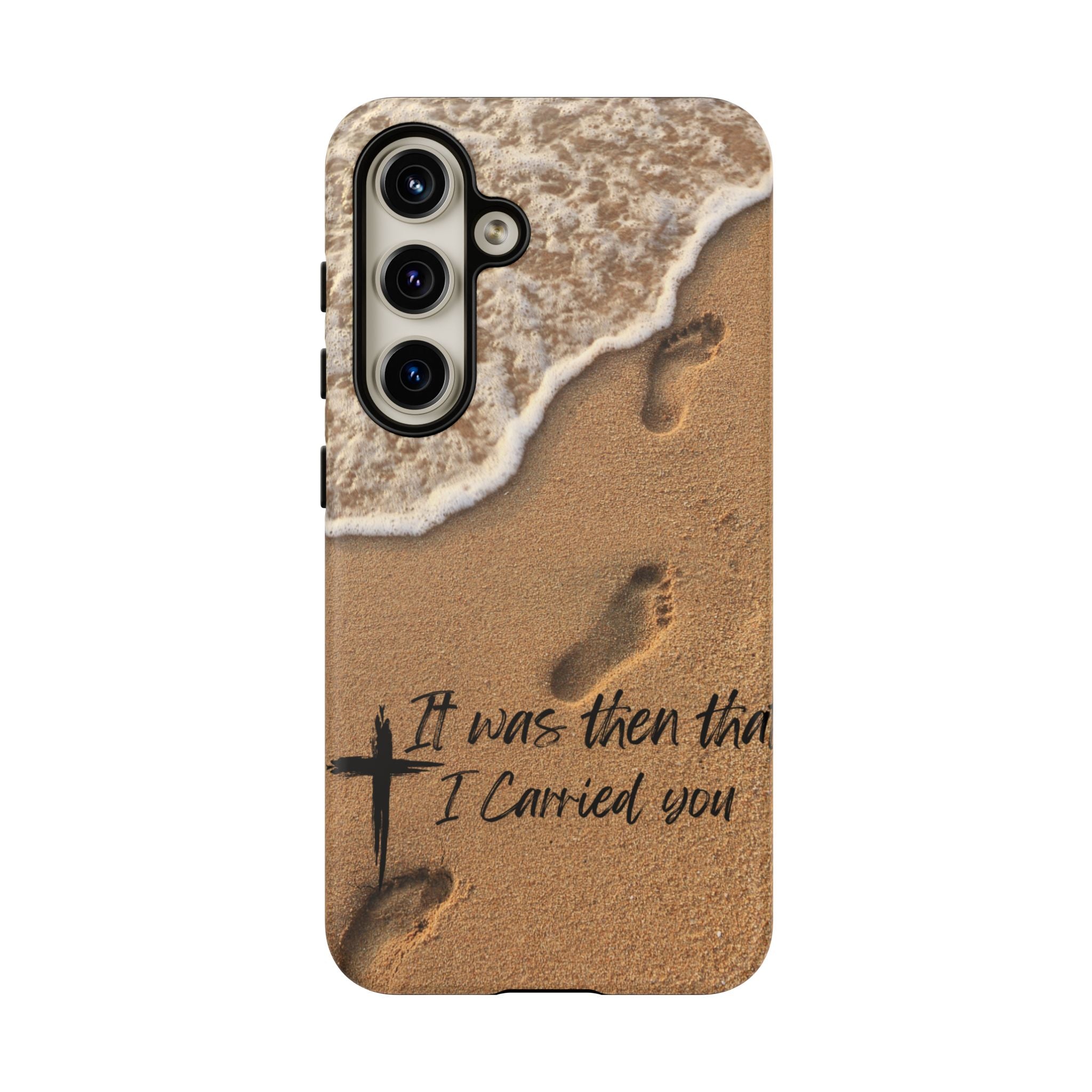 Footprints in the sand phone case