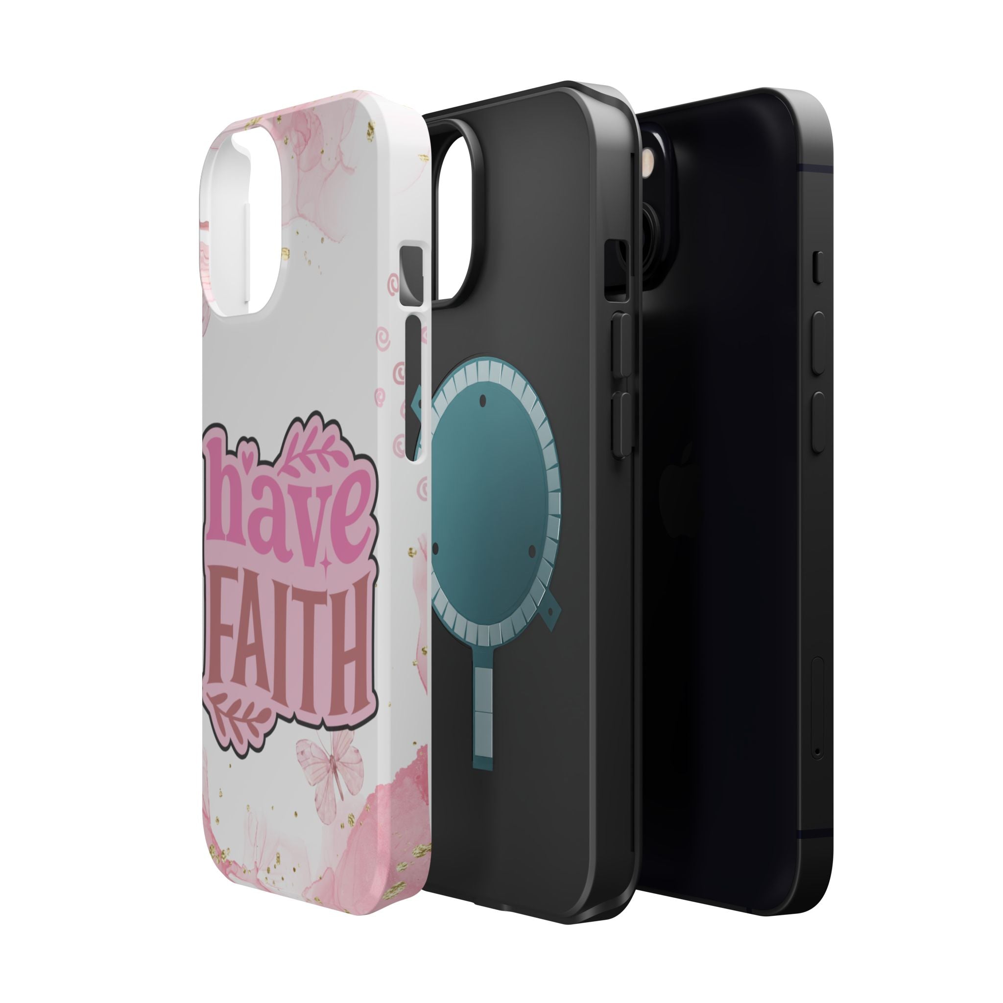 Have Faith Pink Butterfly Phone Case