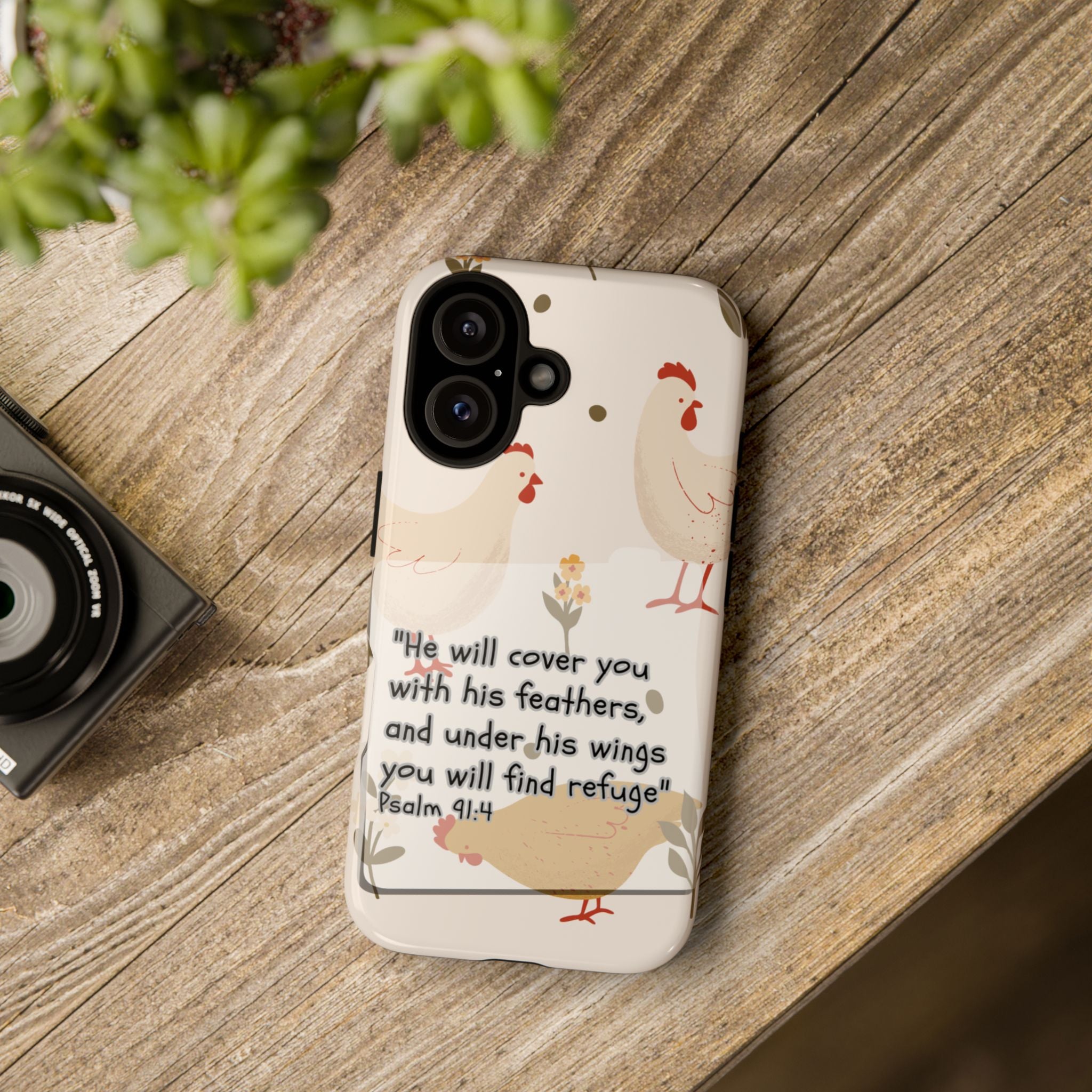 Psalm 91:4 Chicken Phone Case