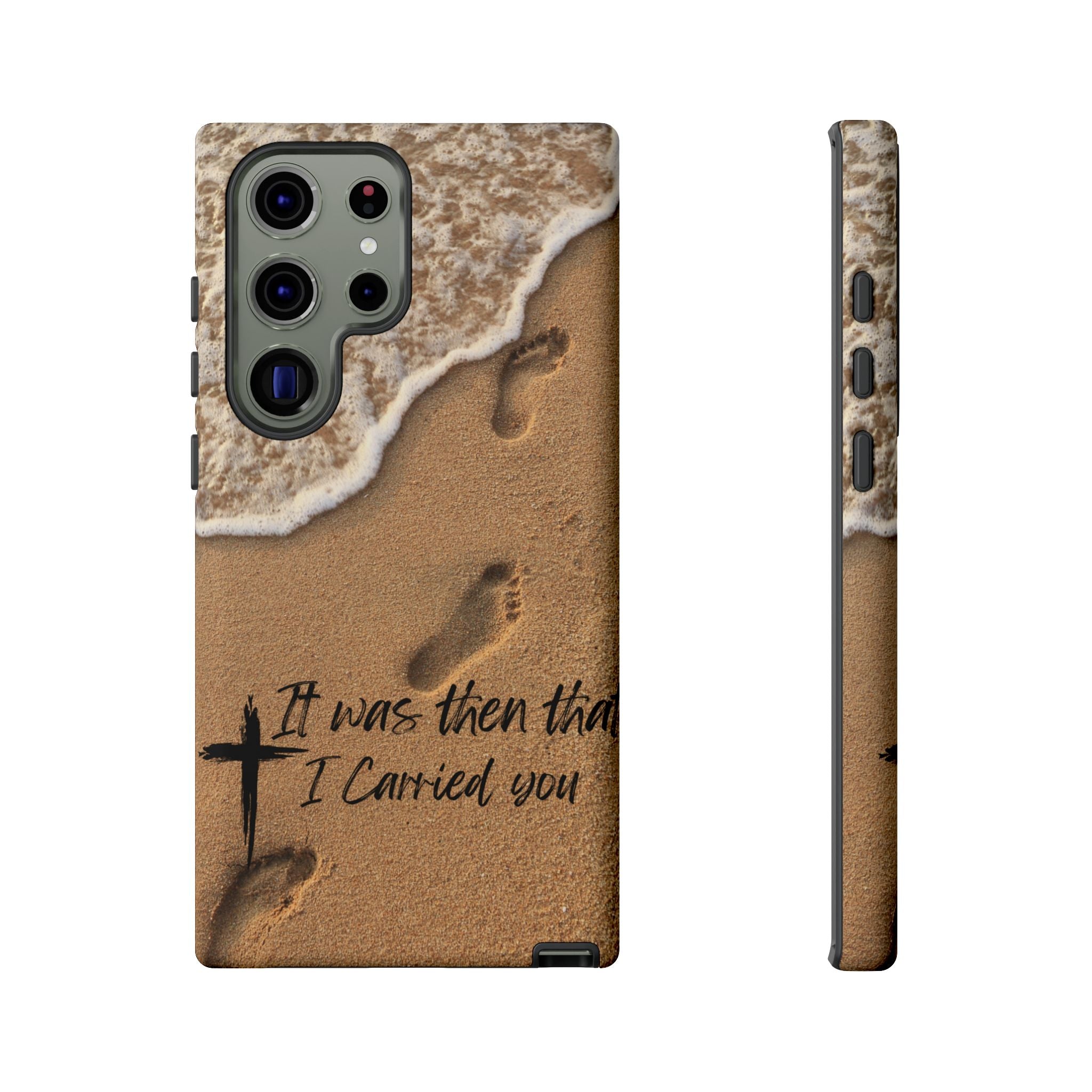 Footprints in the sand phone case