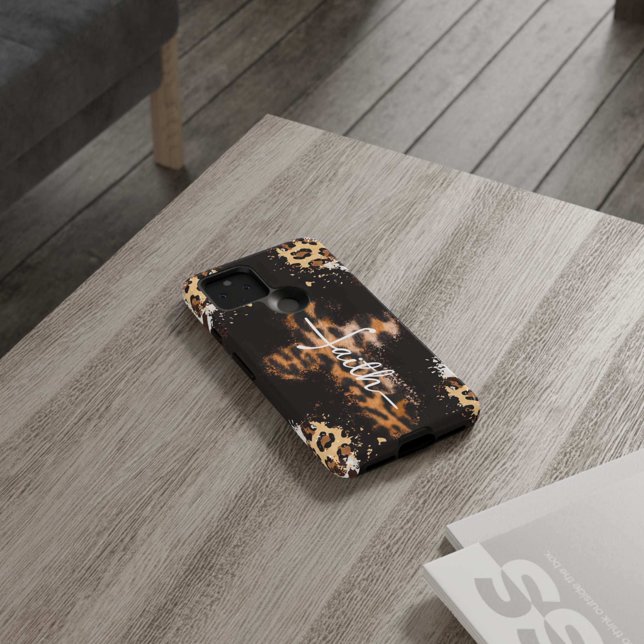 Faith Leopard Cross Non MagSafe Phone Case