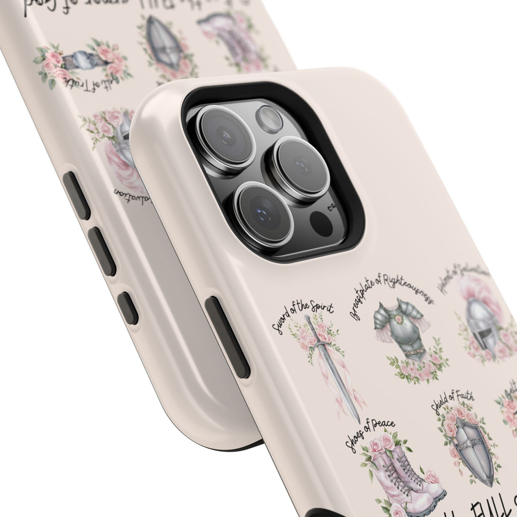 Armor of God Phone Case (dark hair, light skinned woman)