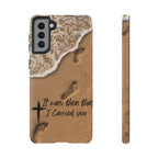 Footprints in the sand phone case