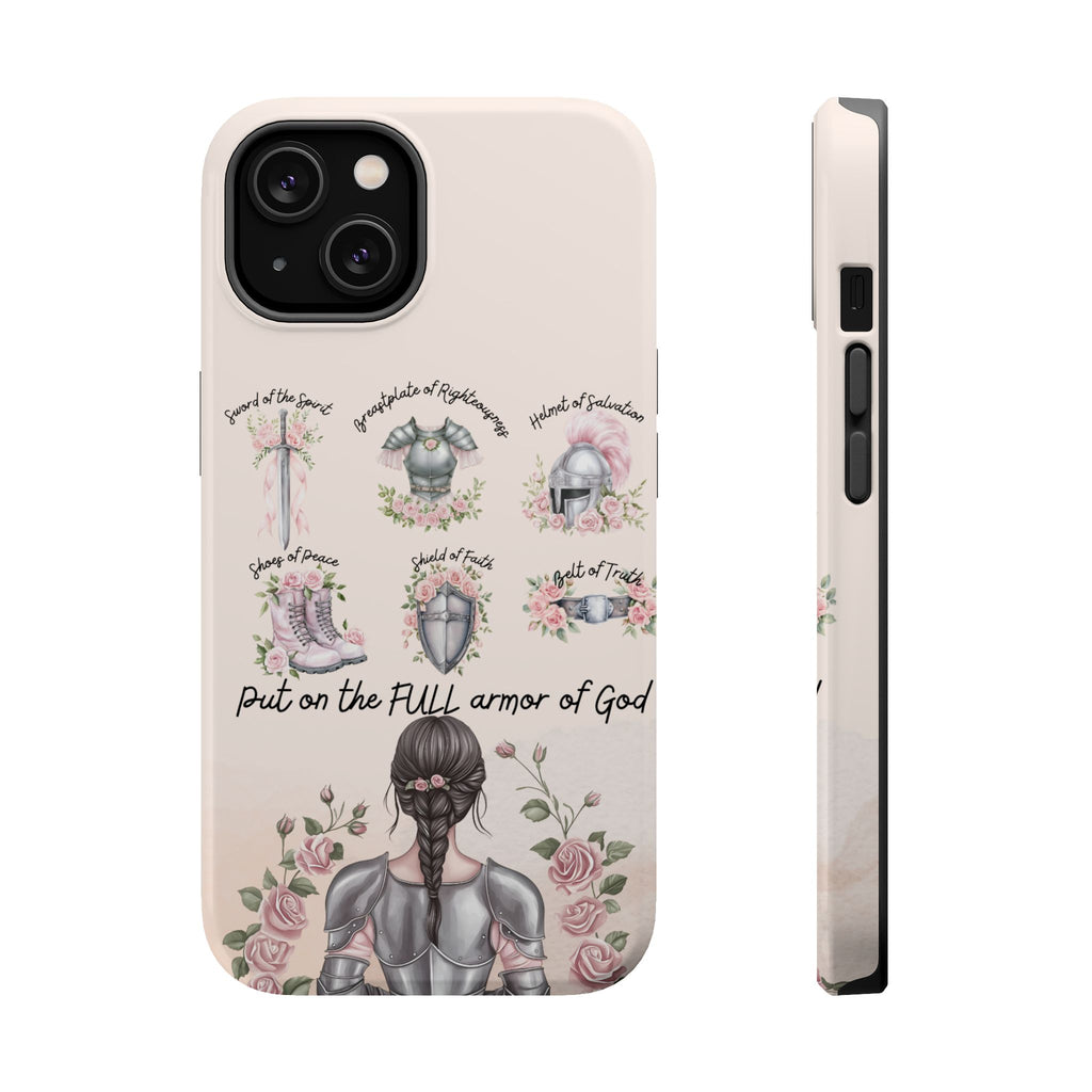 Armor of God Phone Case (dark hair, light skinned woman)