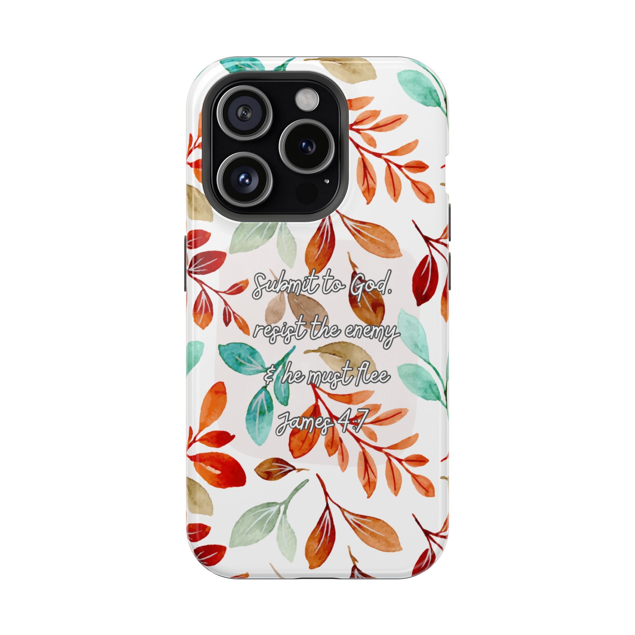 Submit to God Fall floral phone case