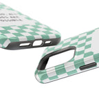 'With God' Checkered Phone Case