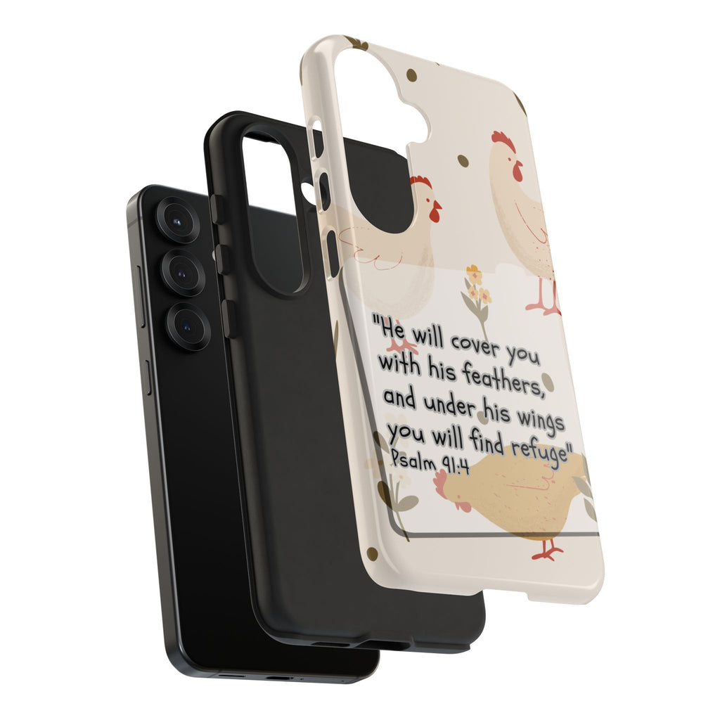 Psalm 91:4 Chicken Phone Case