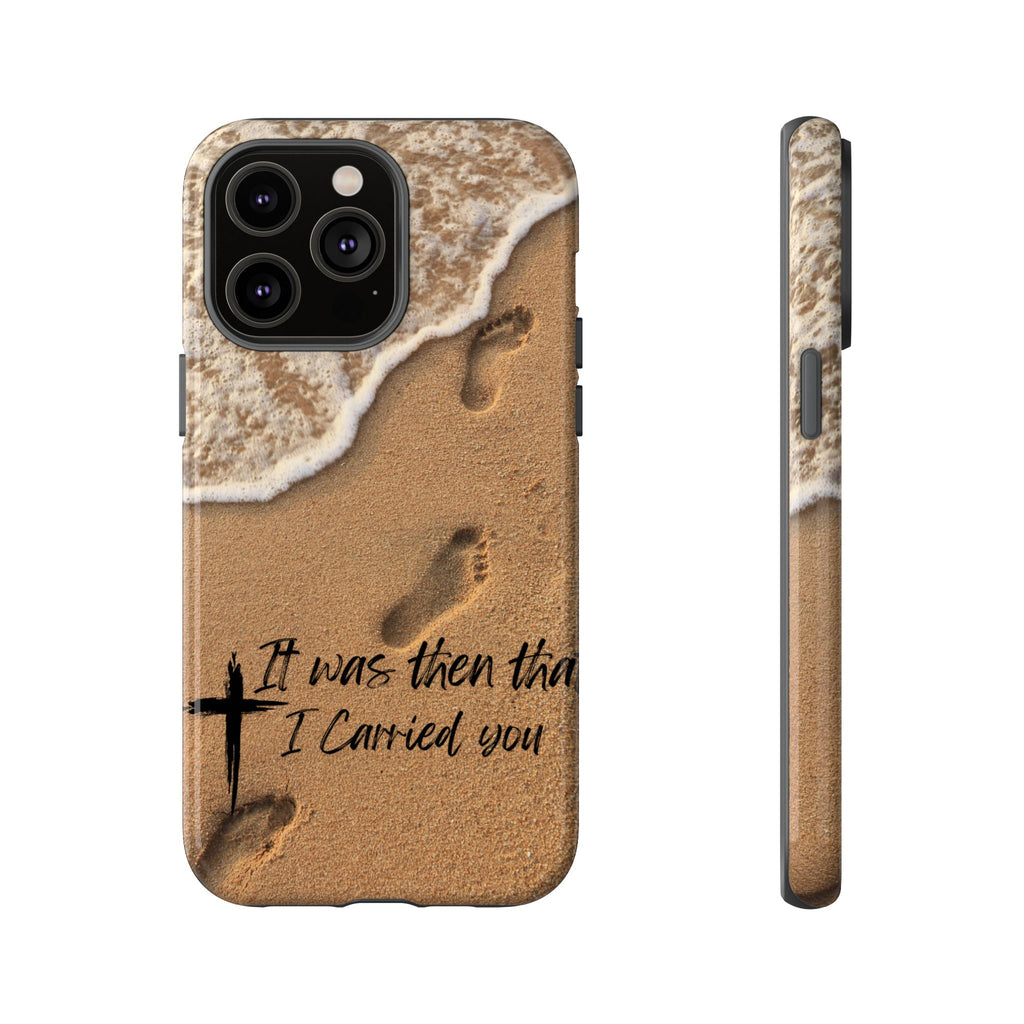 Footprints in the sand phone case