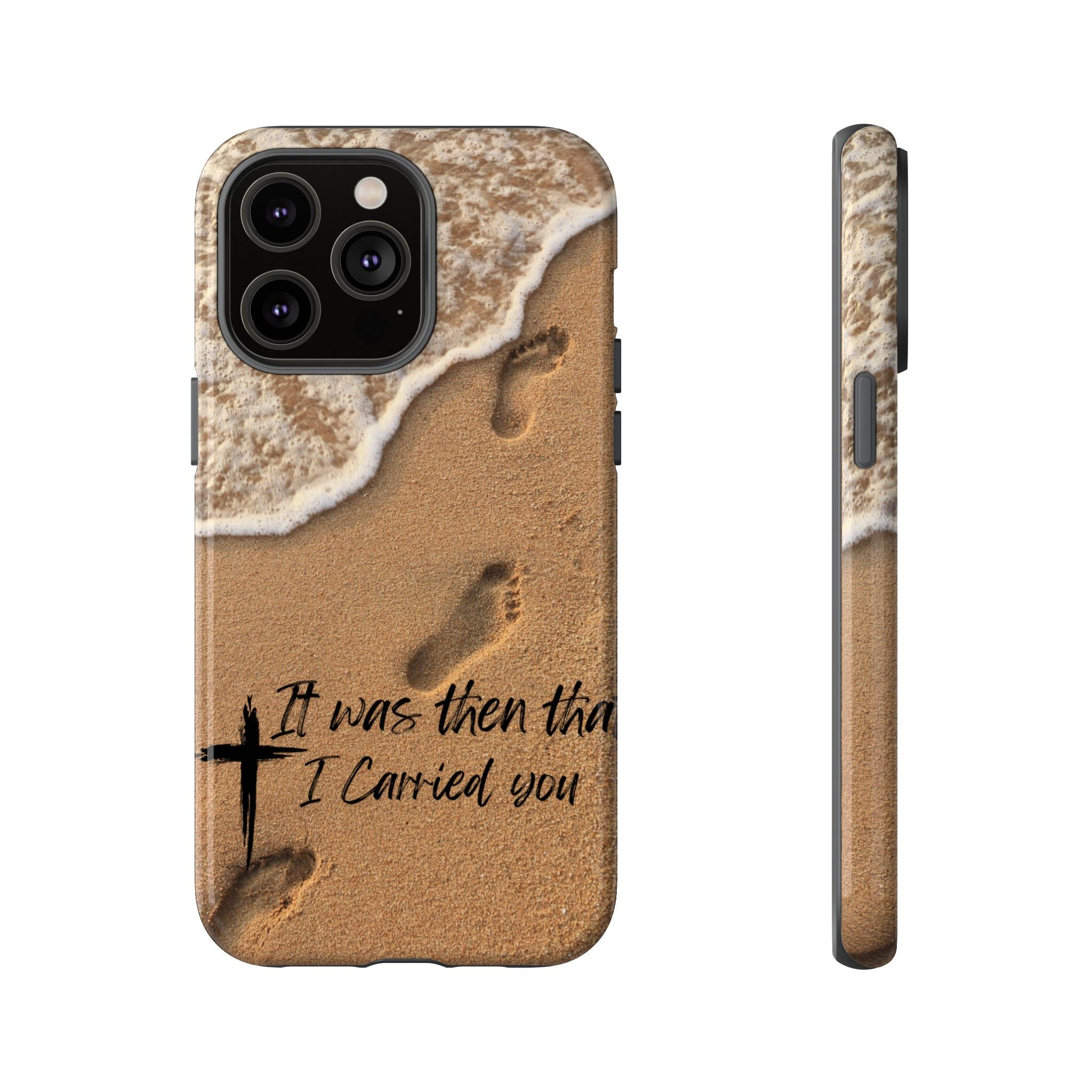Footprints in the sand phone case