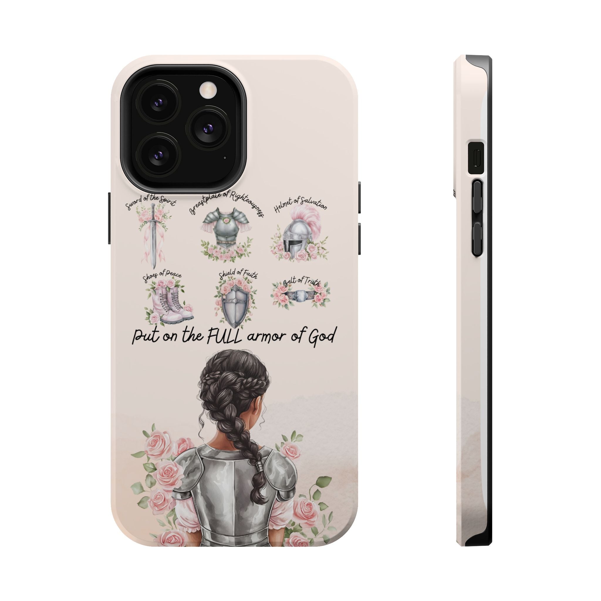Armor of God (Dark haired woman) phone case