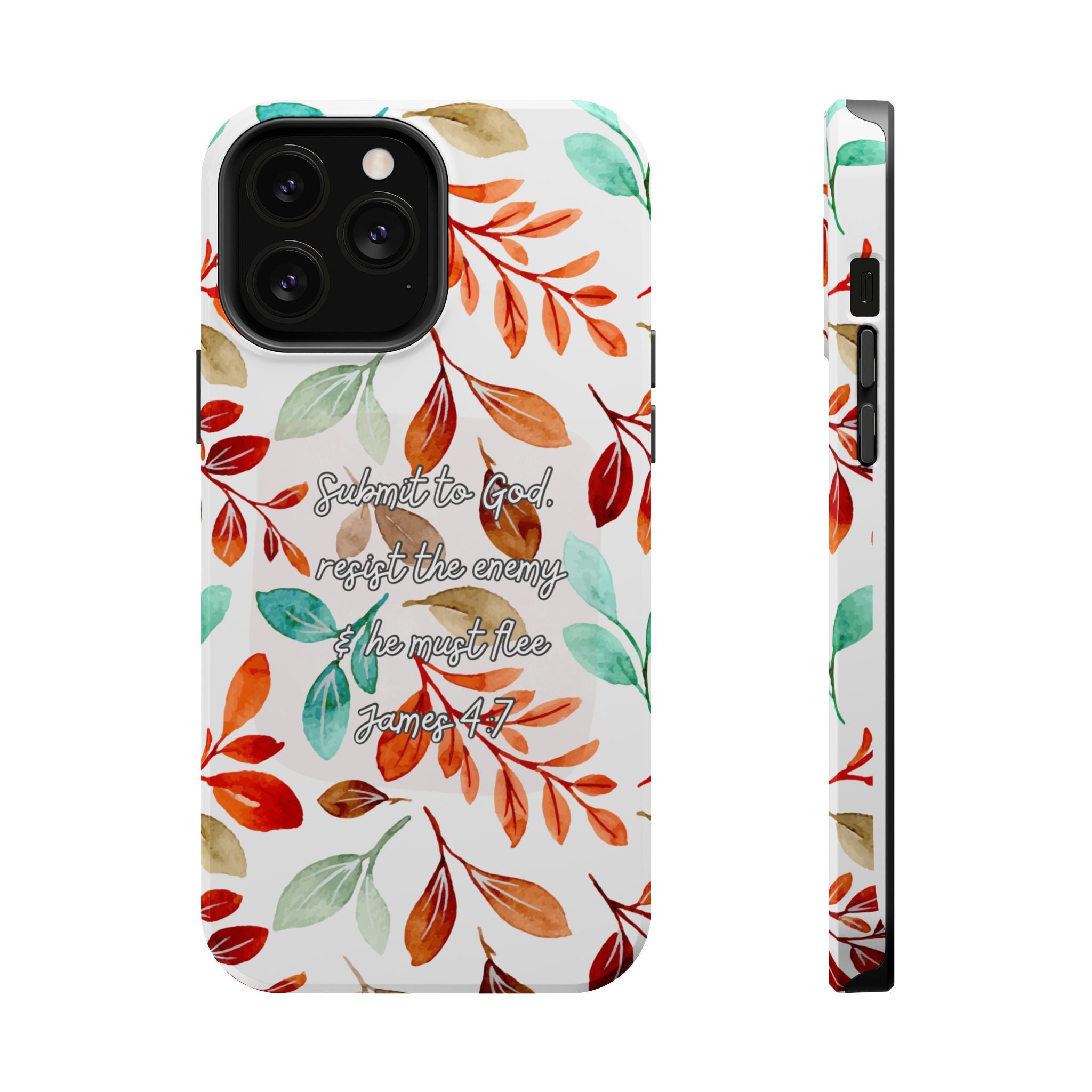 Submit to God Fall floral phone case
