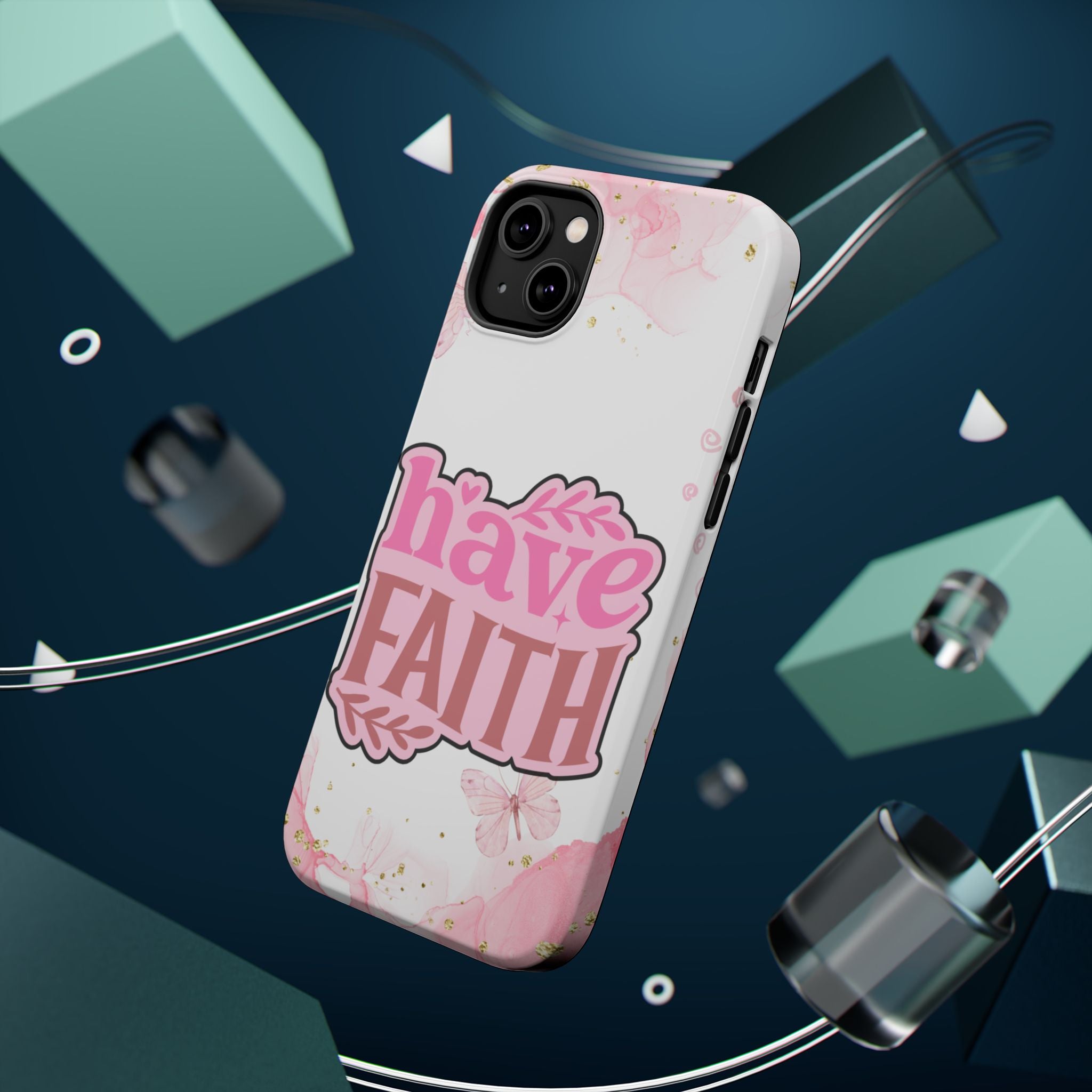 Have Faith Pink Butterfly Phone Case