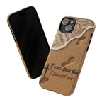 Footprints in the sand phone case