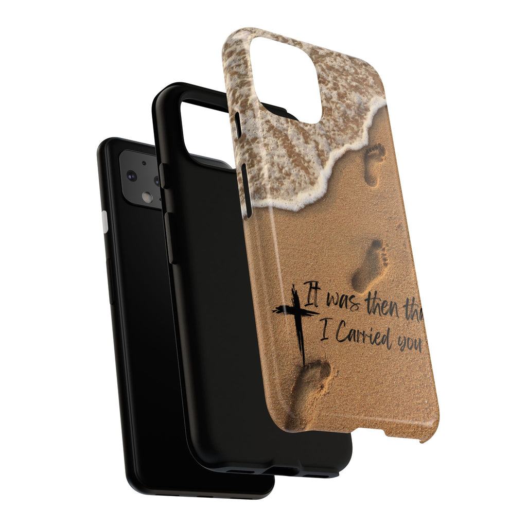 Footprints in the sand phone case