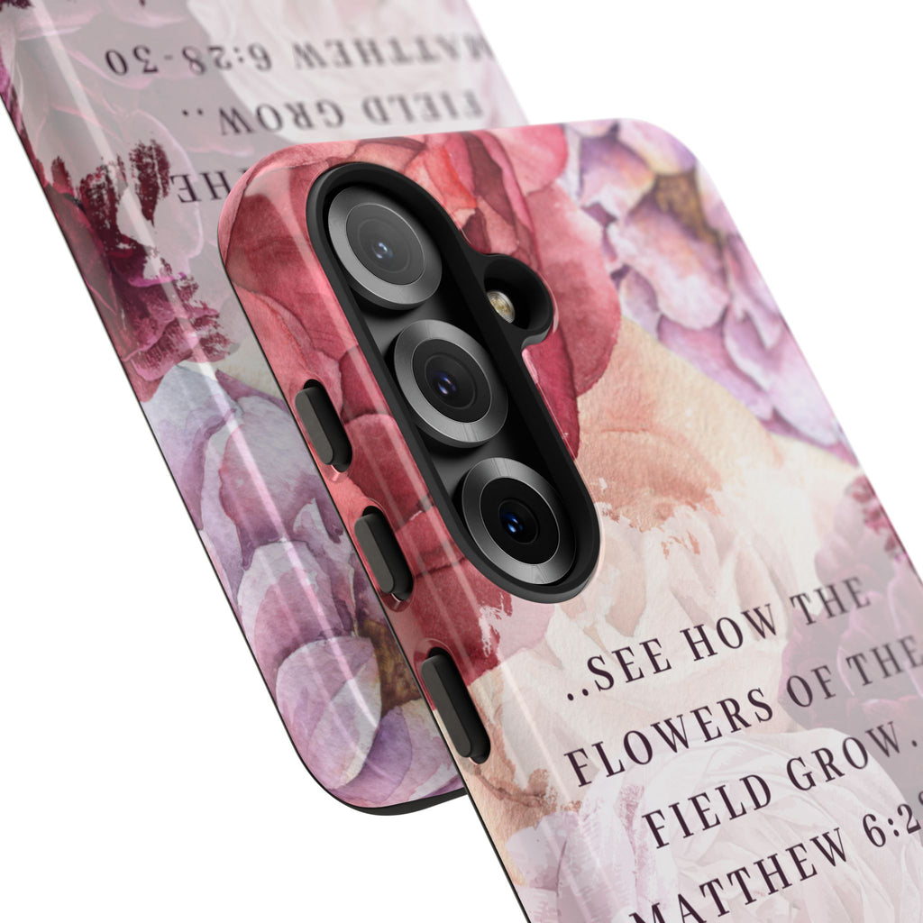 Matthew 6:28 Floral Samsung/Android Phone Case