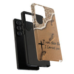 Footprints in the sand phone case