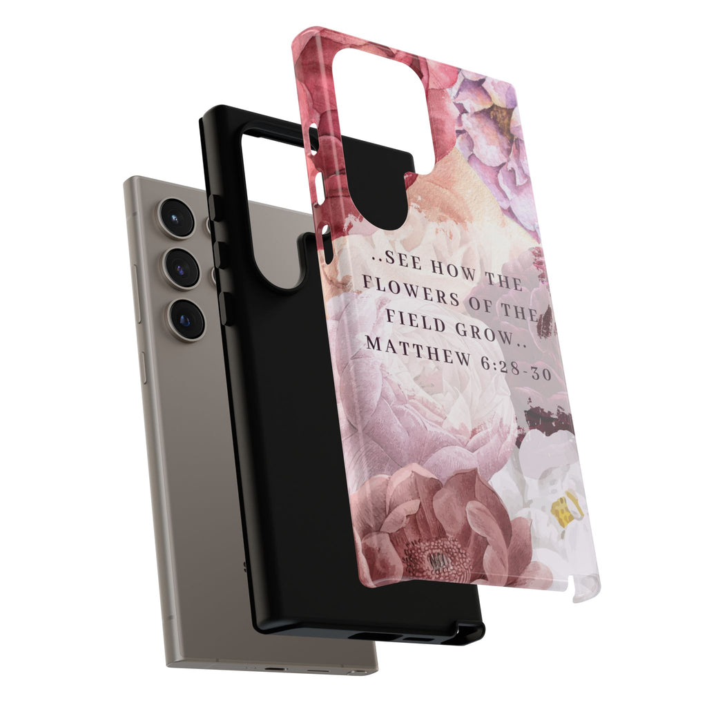 Matthew 6:28 Floral Samsung/Android Phone Case