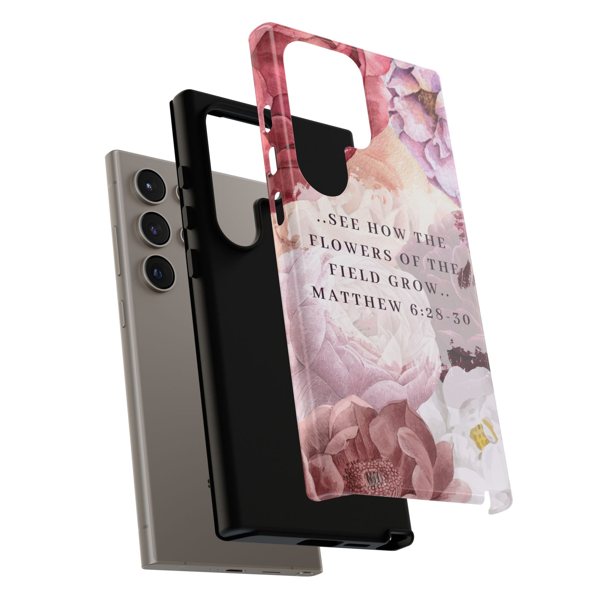 Matthew 6:28 Floral Samsung/Android Phone Case