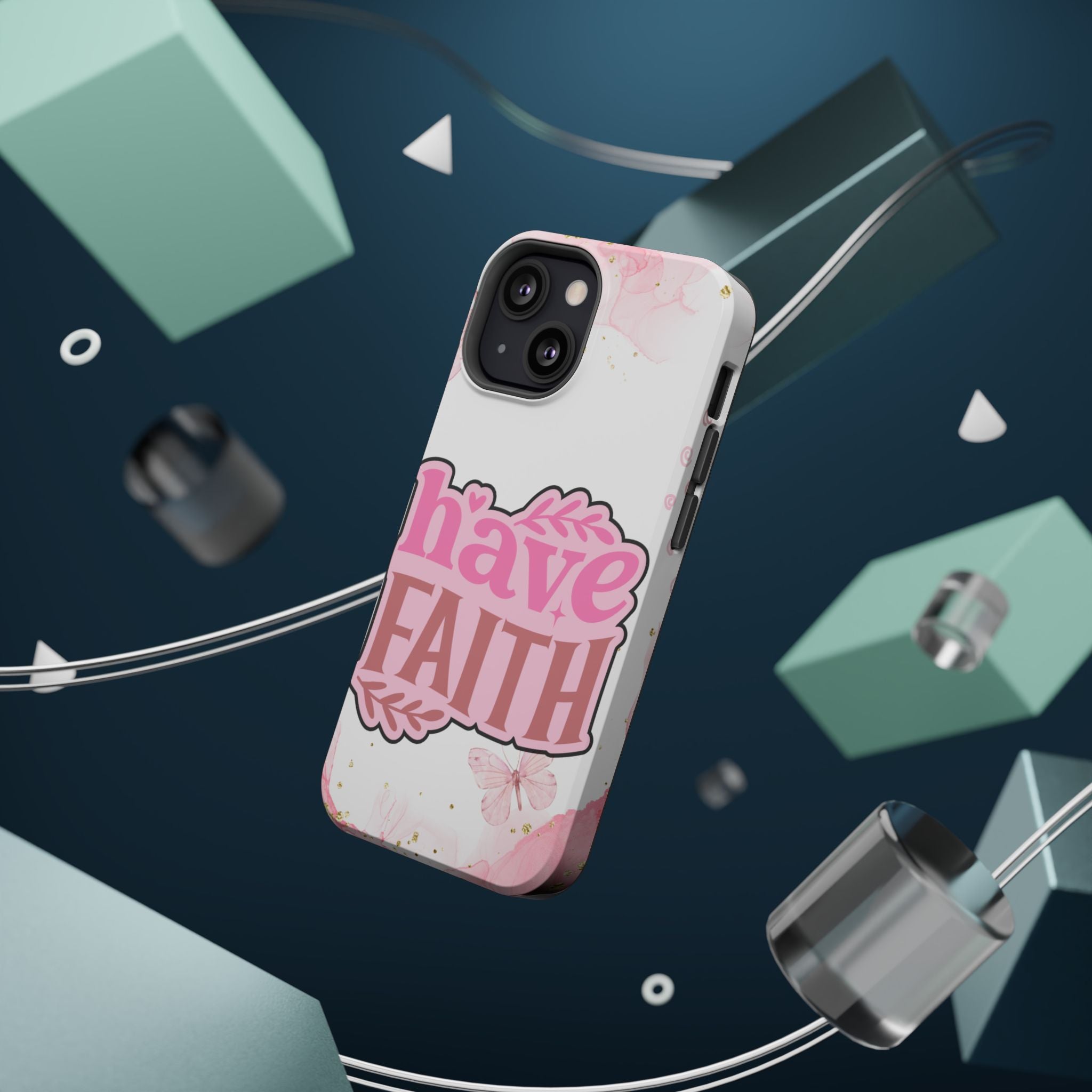 Have Faith Pink Butterfly Phone Case