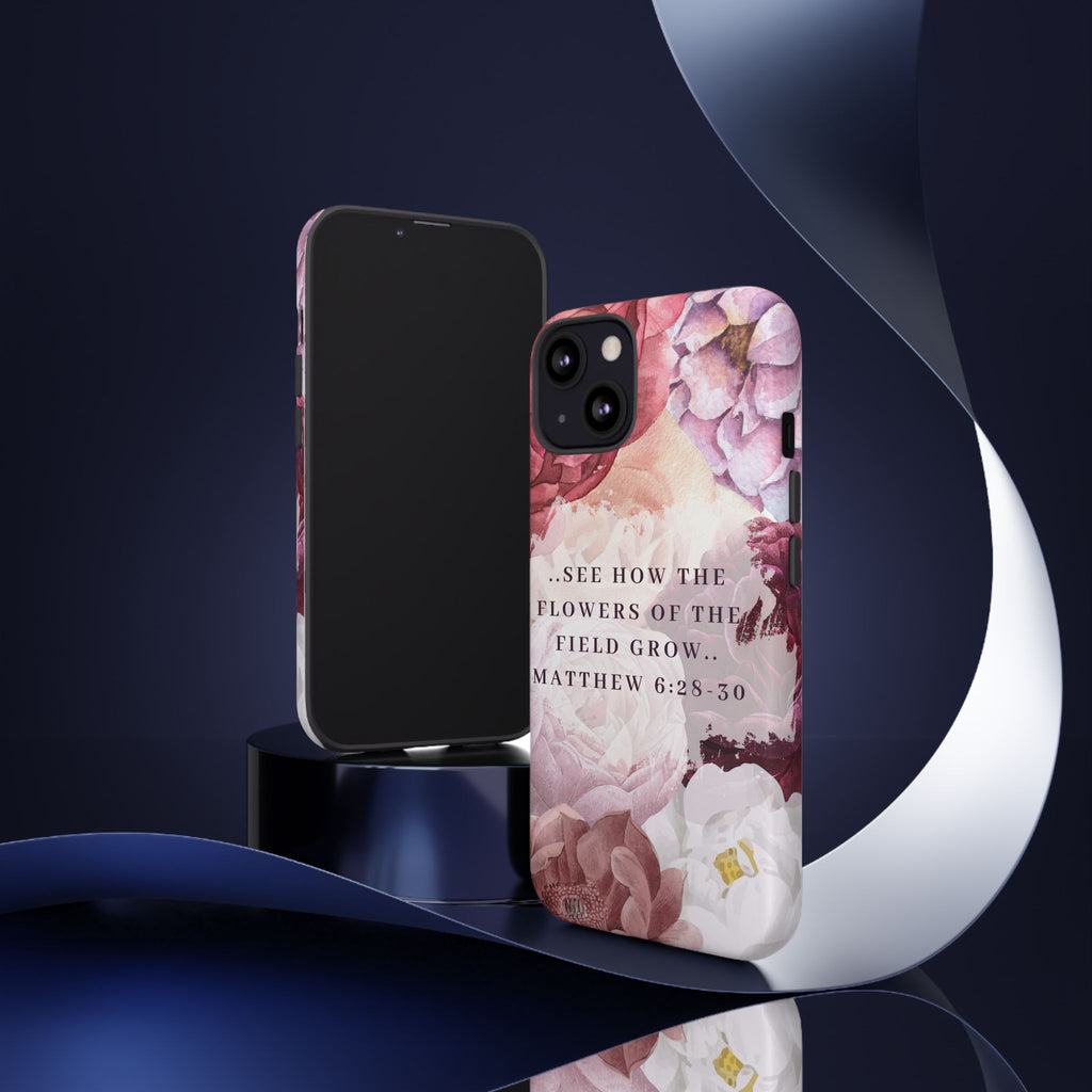 Matthew 6:28 Floral Samsung/Android Phone Case