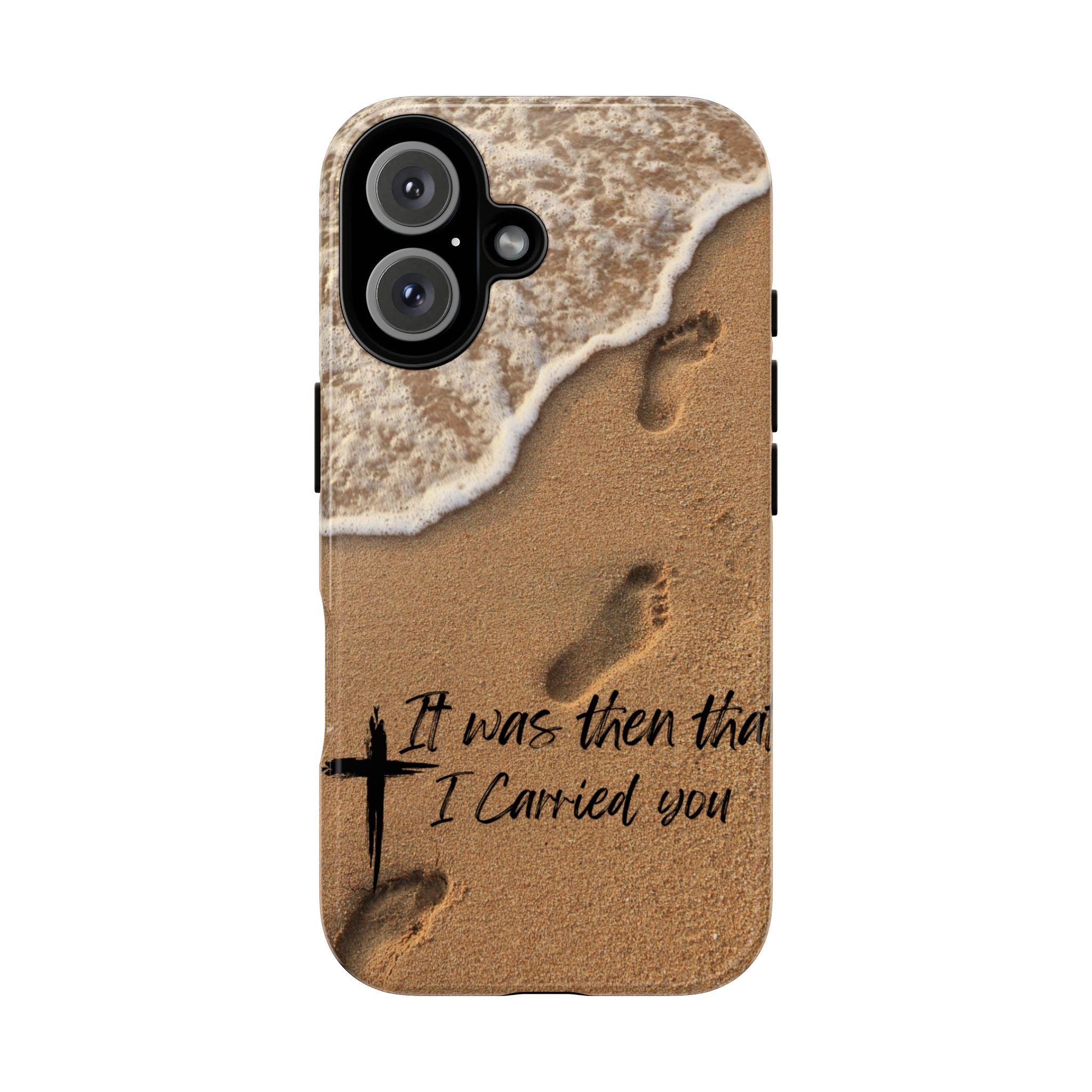 Footprints in the sand phone case
