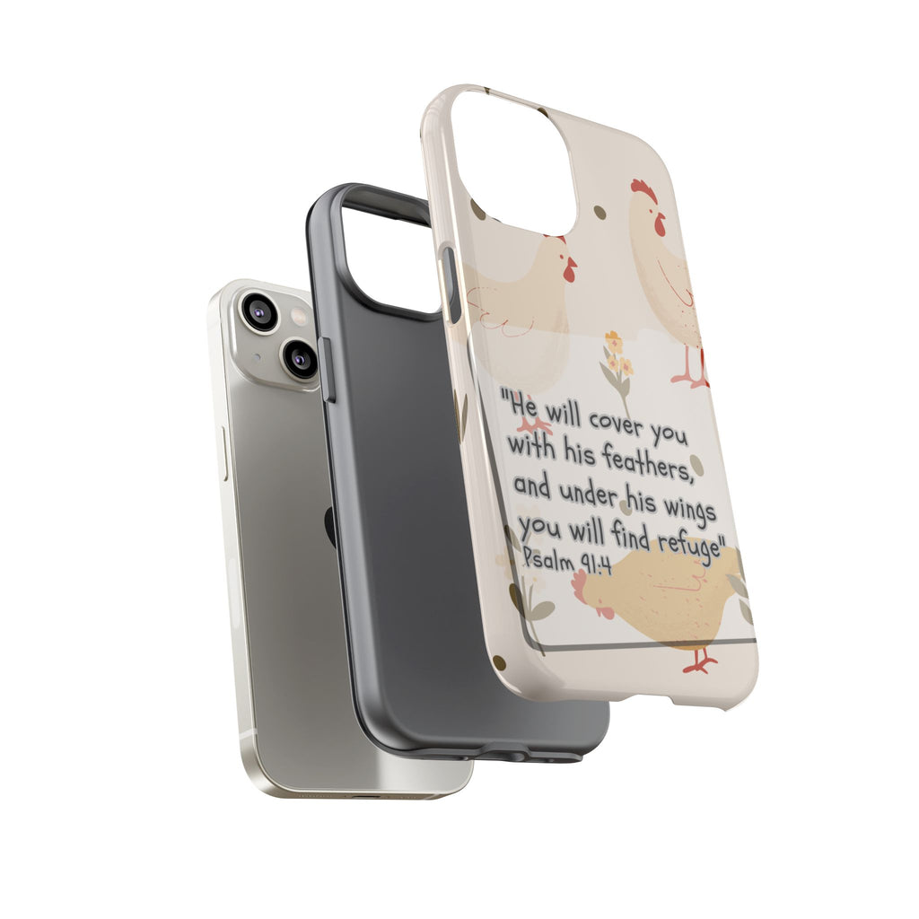 Psalm 91:4 Chicken Phone Case