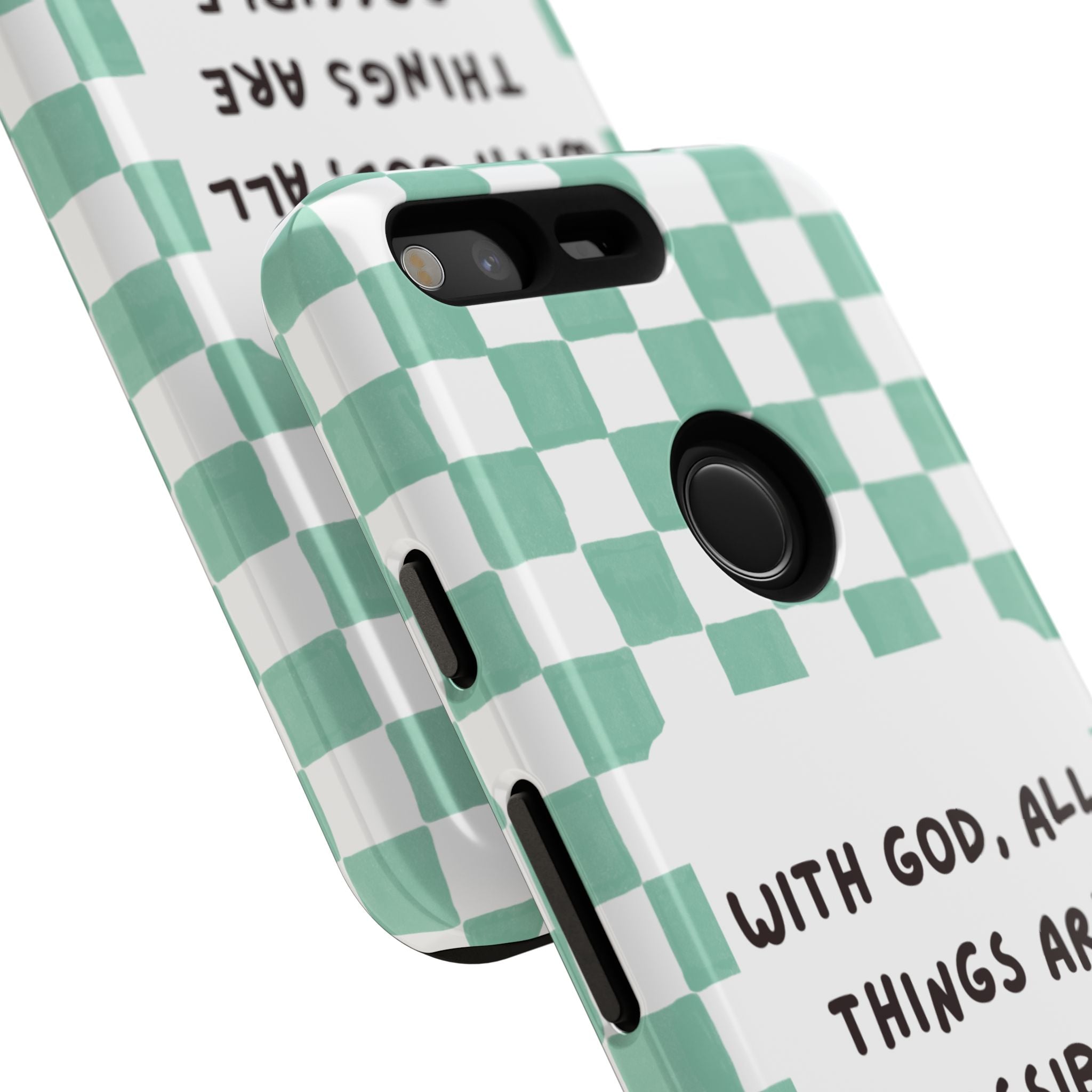 "With God, All Things Are Possible" Non MagSafe Phone Case