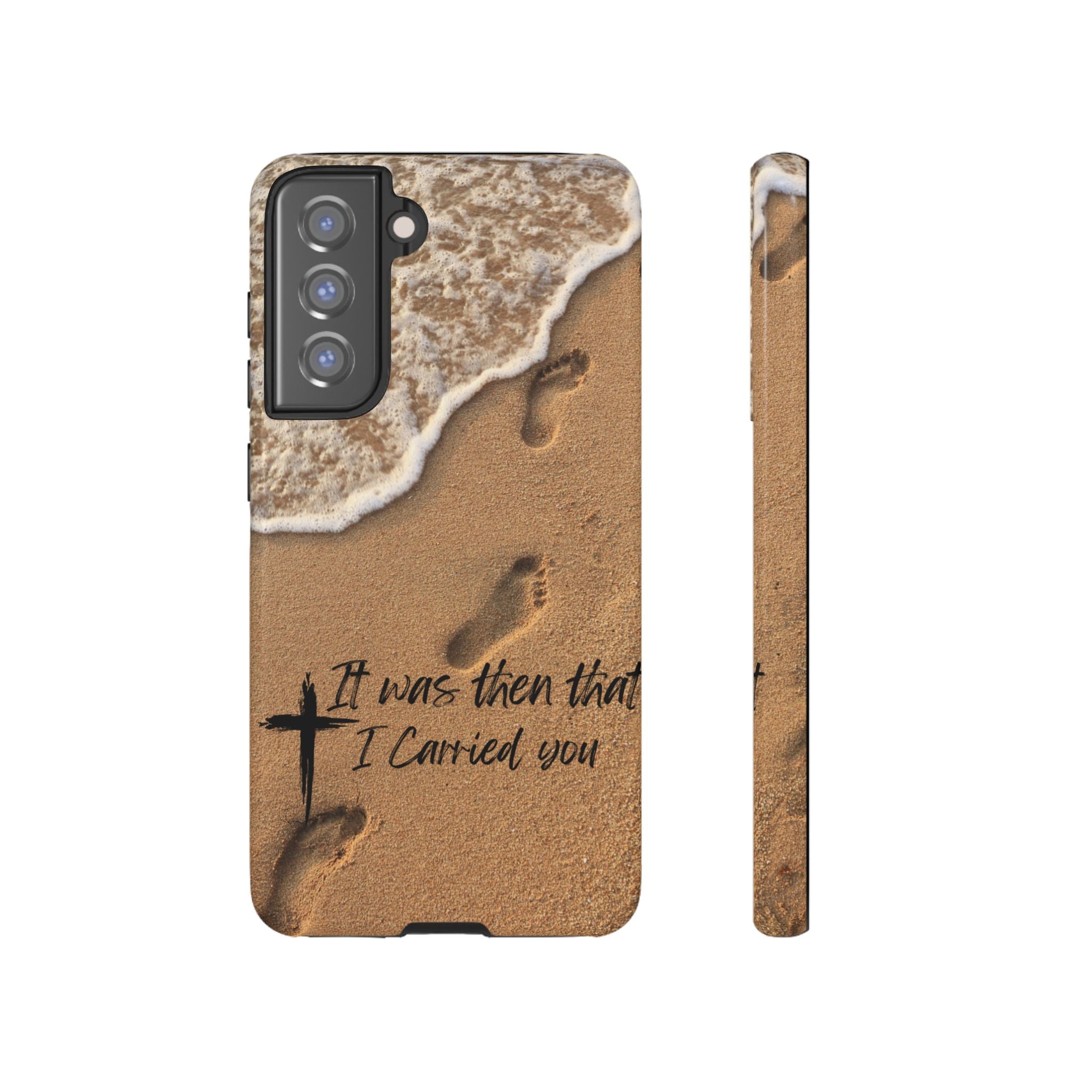 Footprints in the sand phone case
