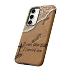 Footprints in the sand phone case