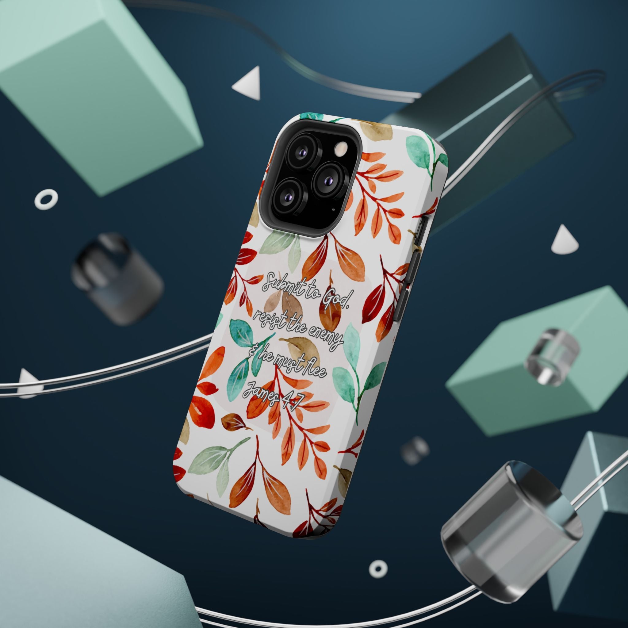 Submit to God Fall floral phone case