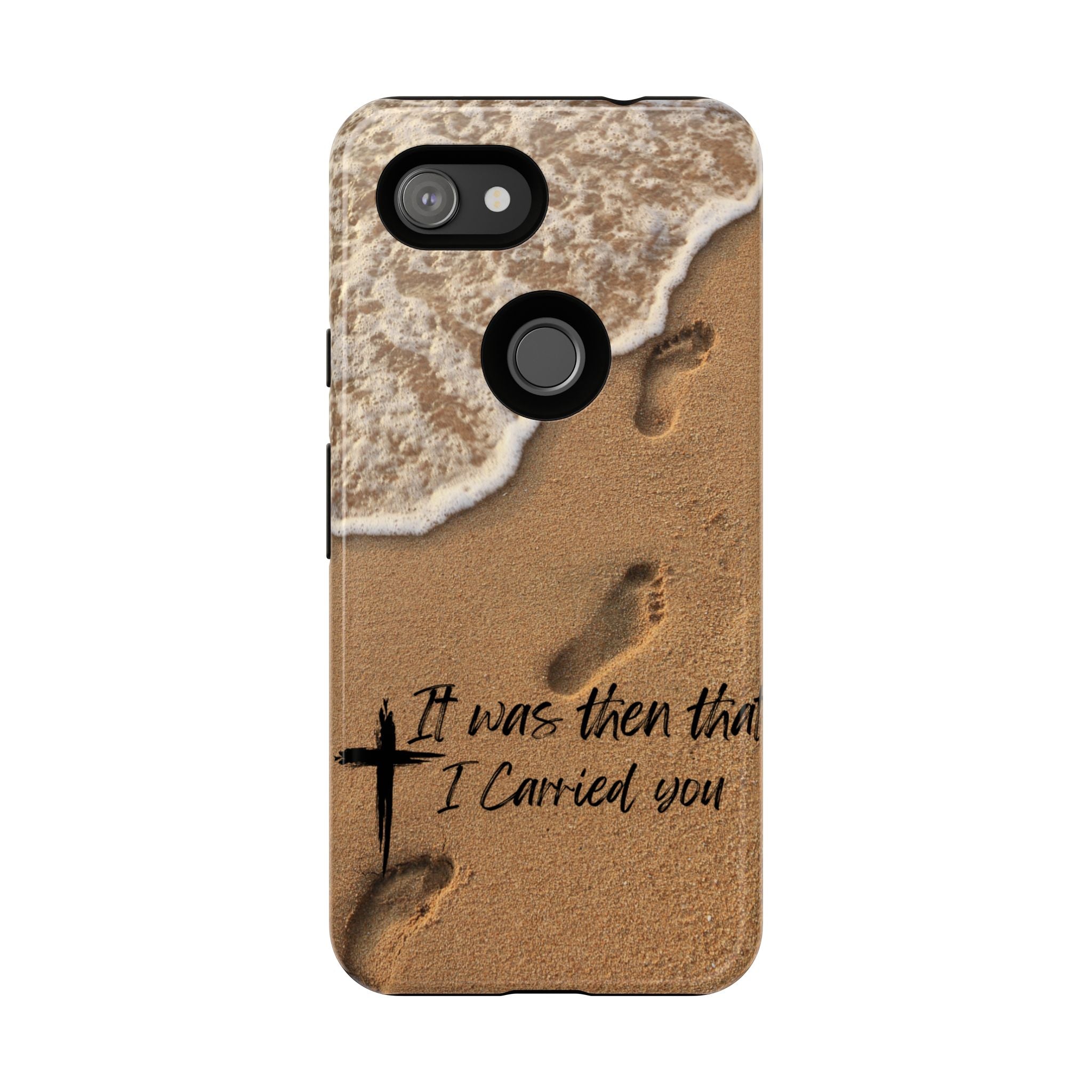 Footprints in the sand phone case