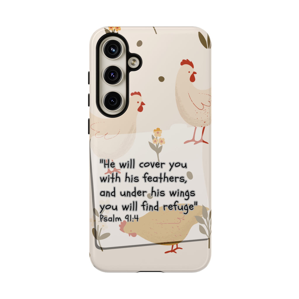 Psalm 91:4 Chicken Phone Case