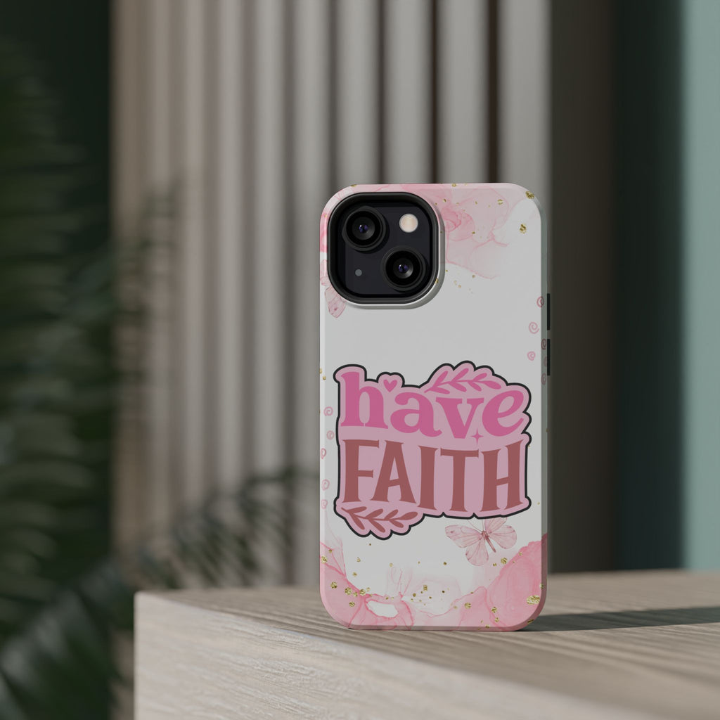 Have Faith Pink Butterfly Phone Case