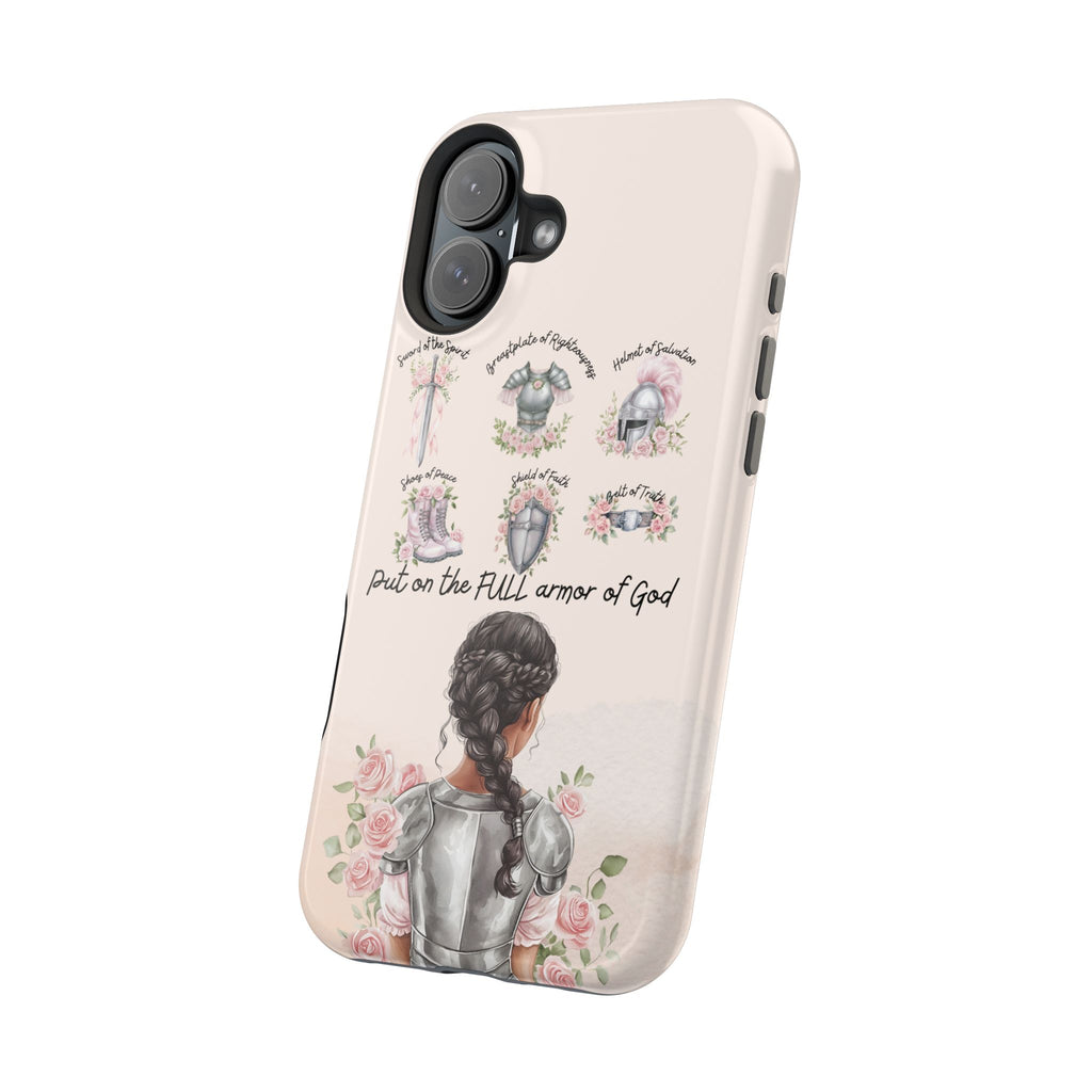 Armor of God (Dark haired woman) phone case