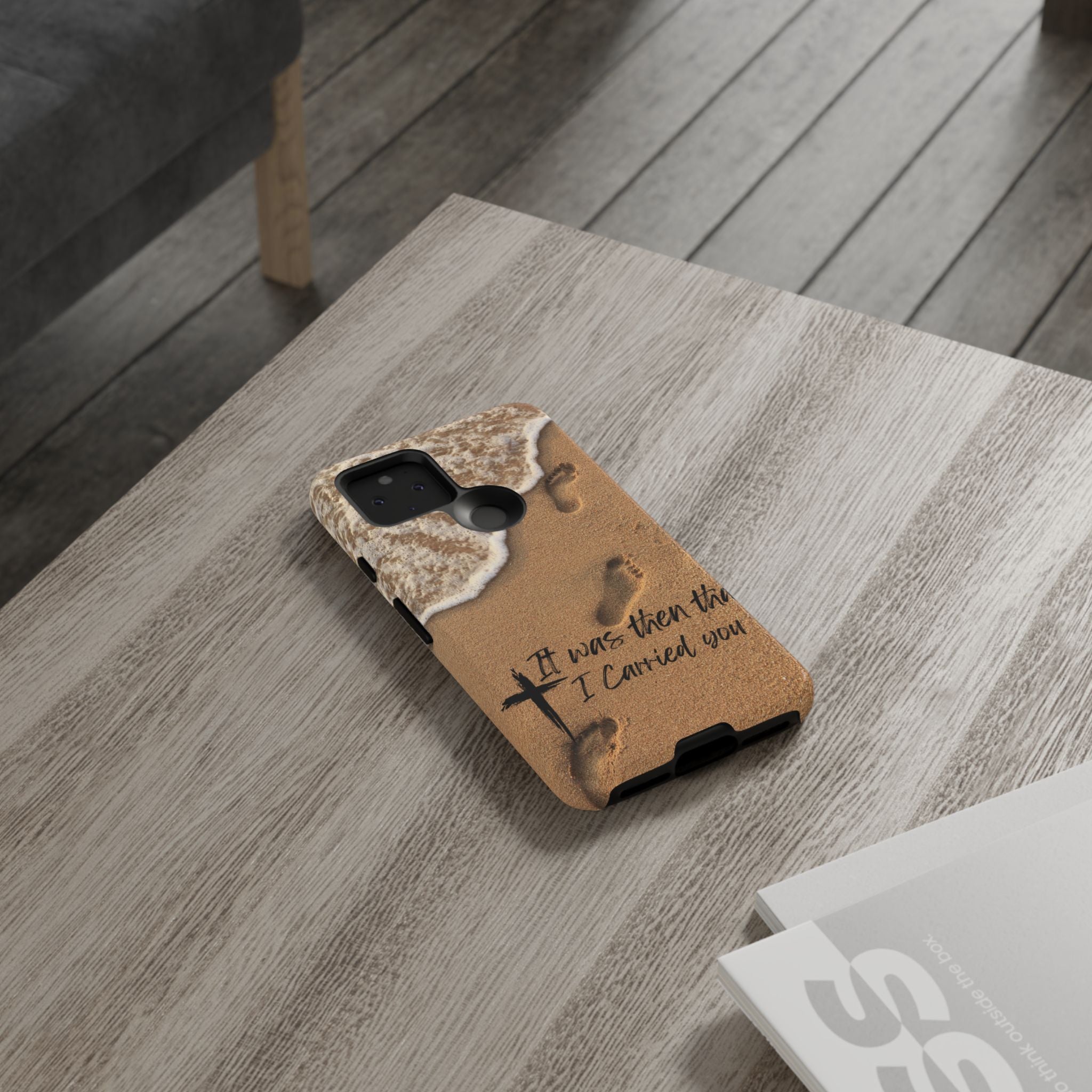 Footprints in the sand phone case