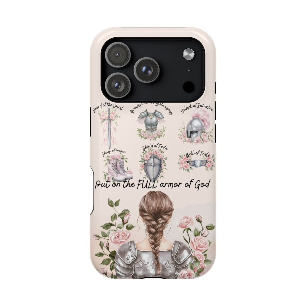 Armor of God (brown hair) phone case