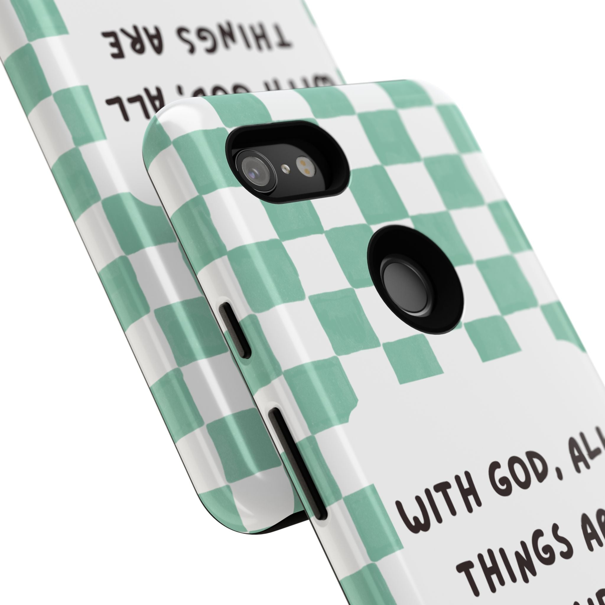 "With God, All Things Are Possible" Non MagSafe Phone Case