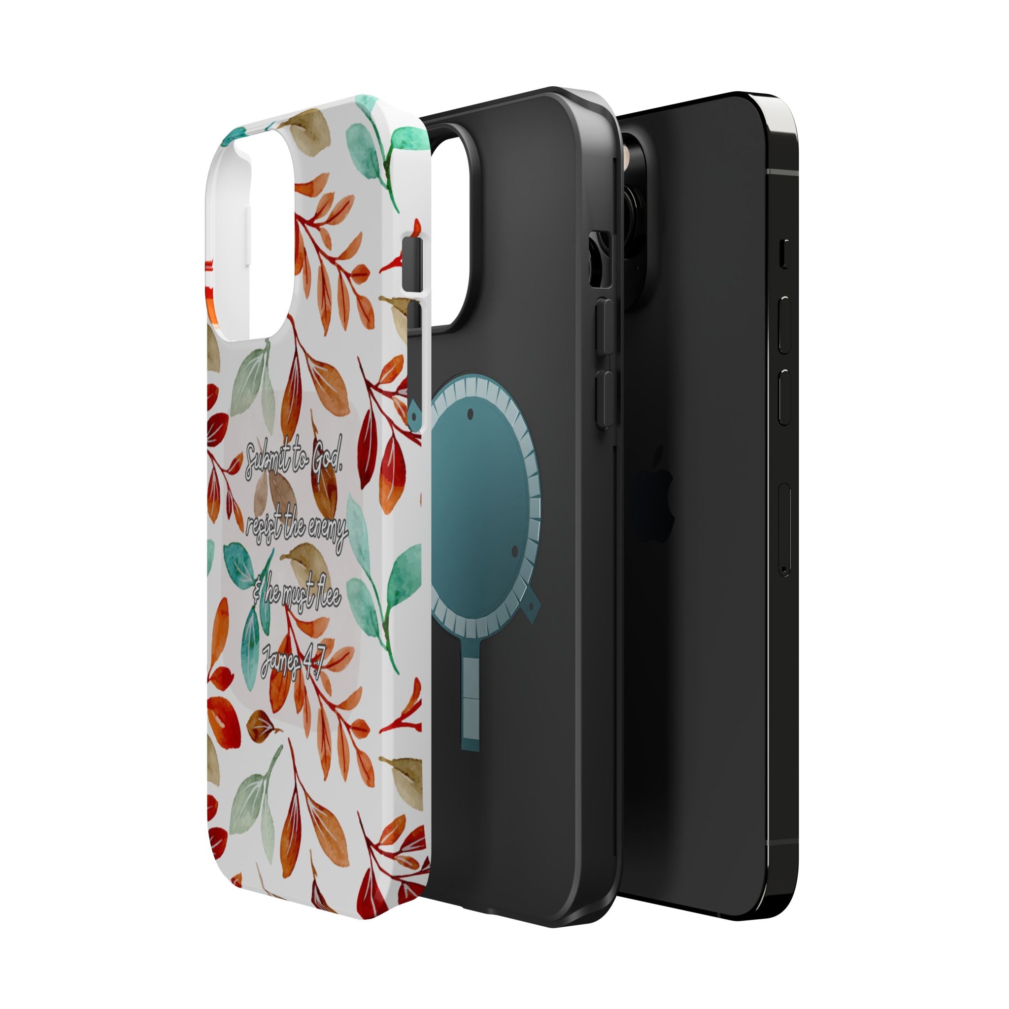 Submit to God Fall floral phone case