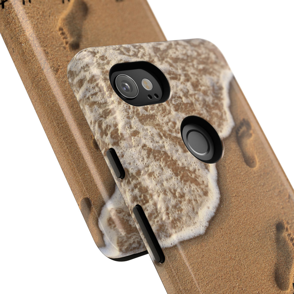 Footprints in the sand phone case