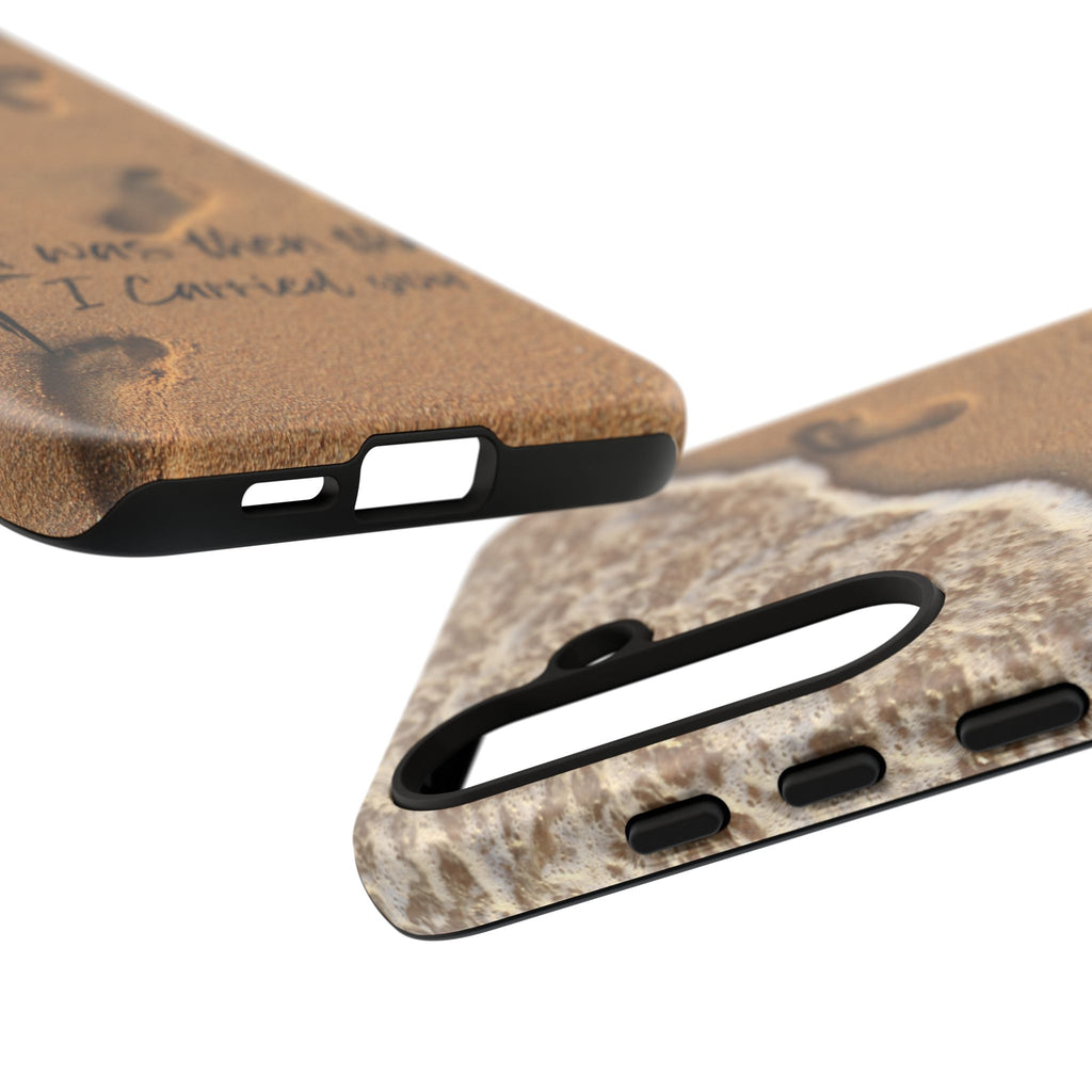 Footprints in the sand phone case