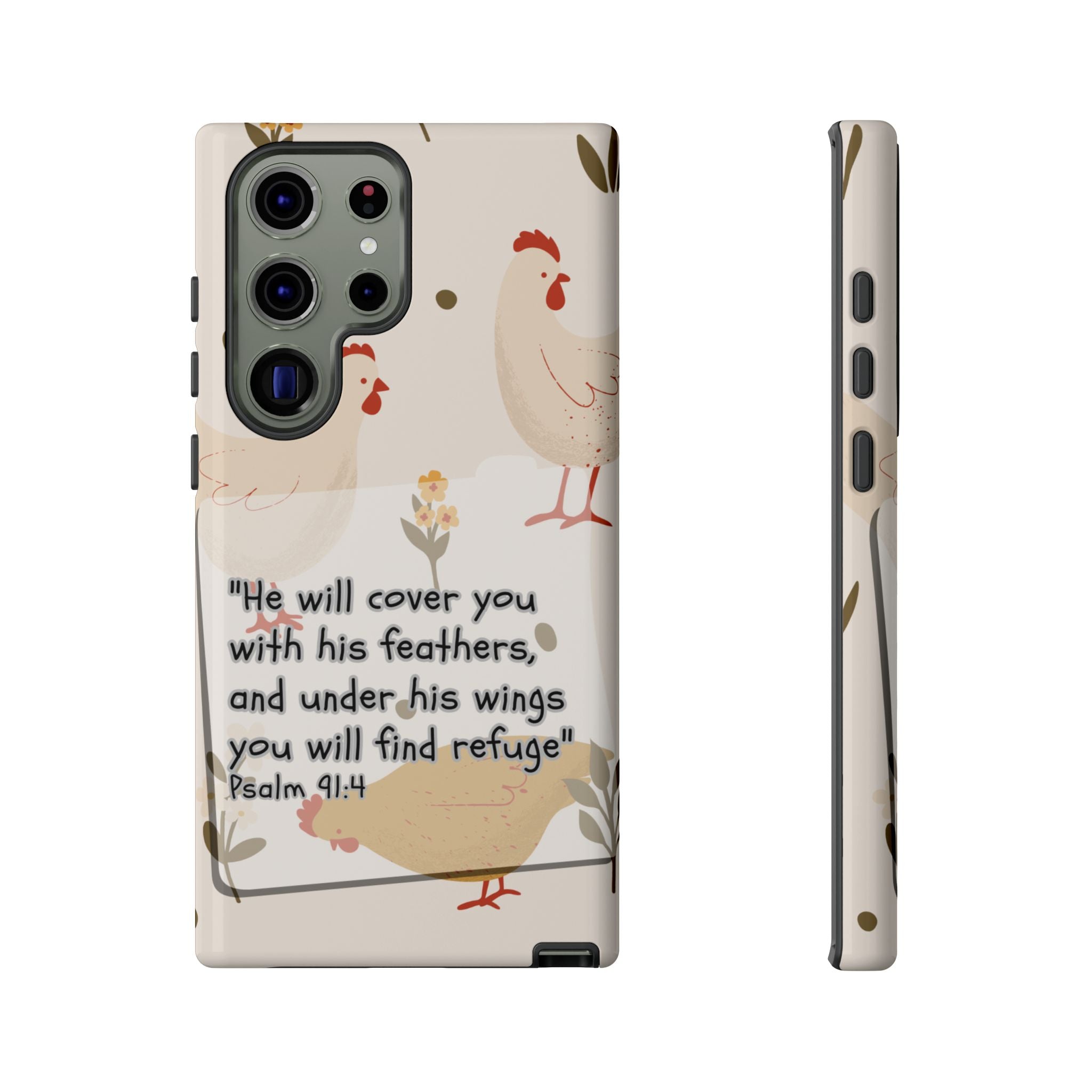 Psalm 91:4 Chicken Phone Case