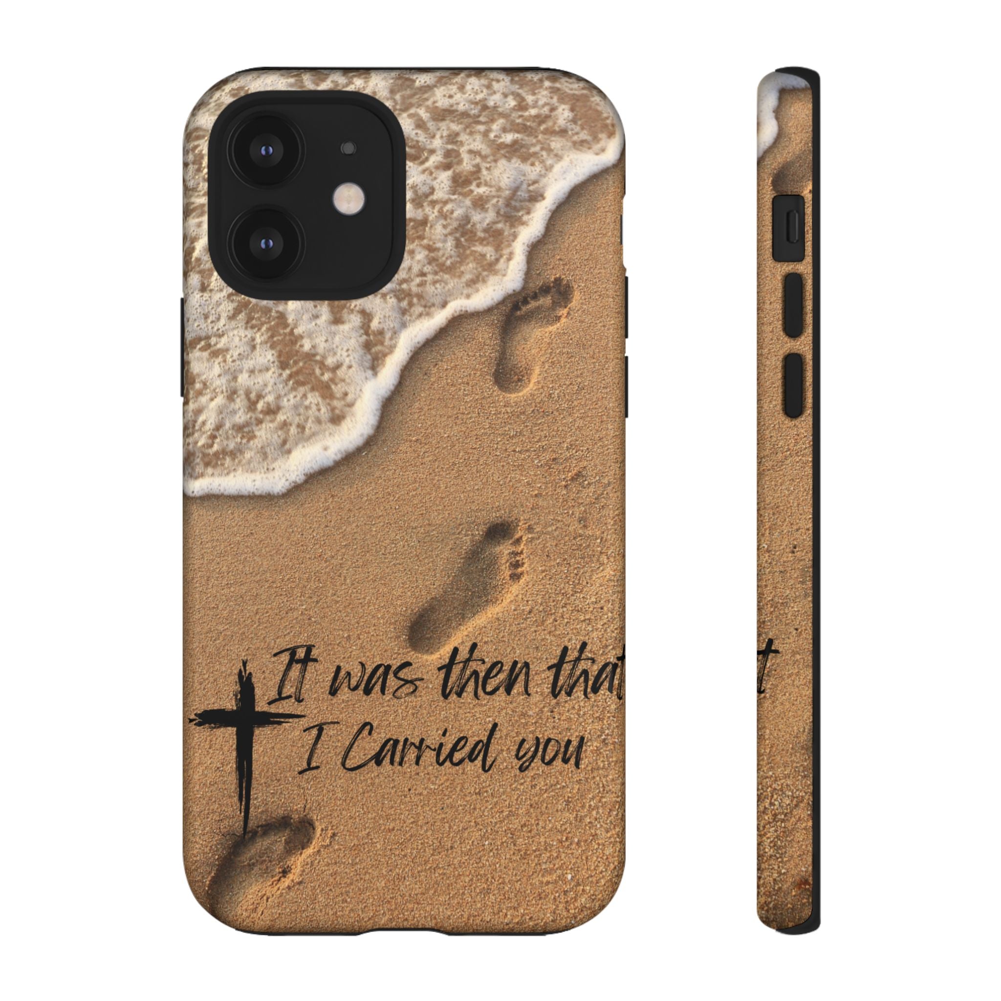 Footprints in the sand phone case