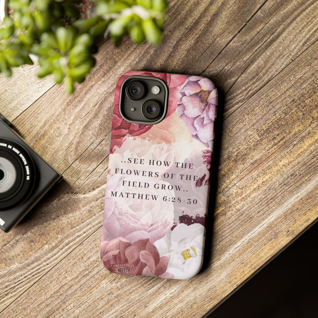 Matthew 6:28 Floral Samsung/Android Phone Case