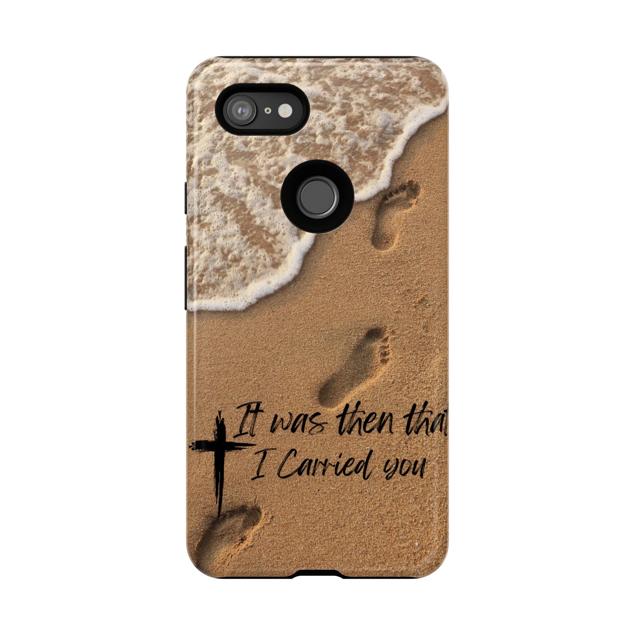 Footprints in the sand phone case